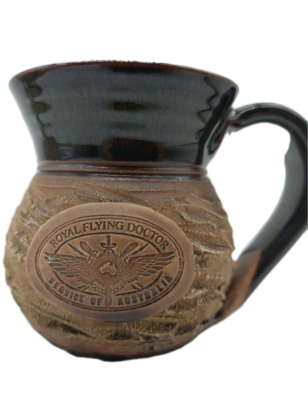Mug Royal Flying Doctor Service Of Australia Coffee Cup Pottery Brown